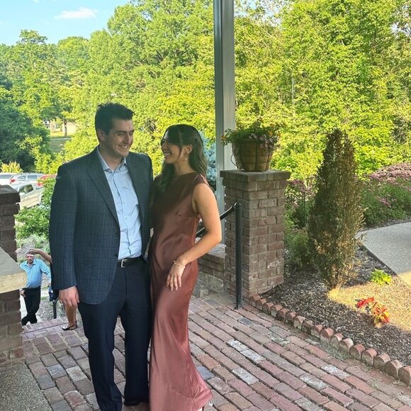 Kimberly Sheath Maxi Dress in Mocha by Rumer - Size Small - Picture 8 of 8